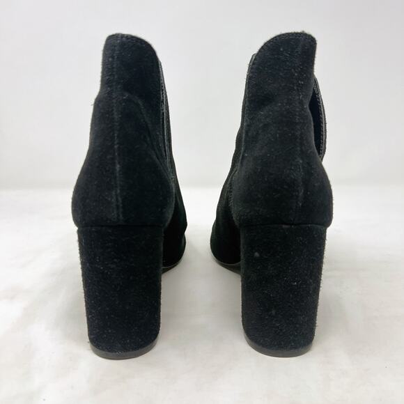 [Steve Madden] Rookie Black Suede Cut-Out Side Split Shaft Ankle Boots Size 10 - Picture 7 of 12